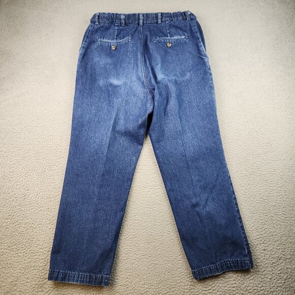 Haggar Pants Mens 34x29 Blue Denim Comfort Waist Classic Fit Jeans 100% Cotton - Picture 8 of 8